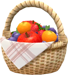 cesta de frutas tartán
