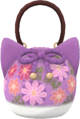 sac oreilles chat violet