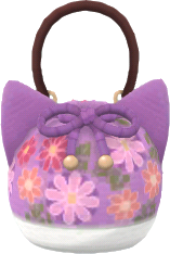 bolso orejas de gato lila