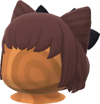 cat-ear wig with ribbons
