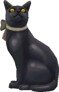 sculpture de chat noir