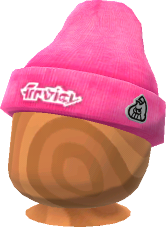 pink knitted splat hat