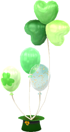 set de ballons verts