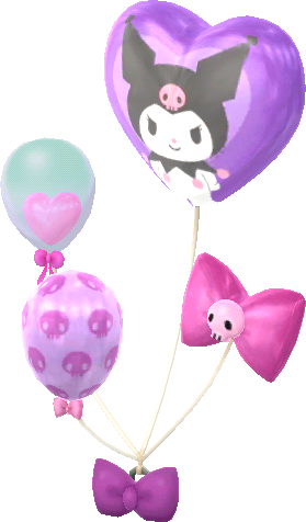 Kuromi-Herzballons