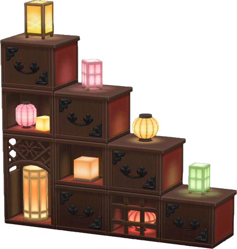 stepped lantern shelves