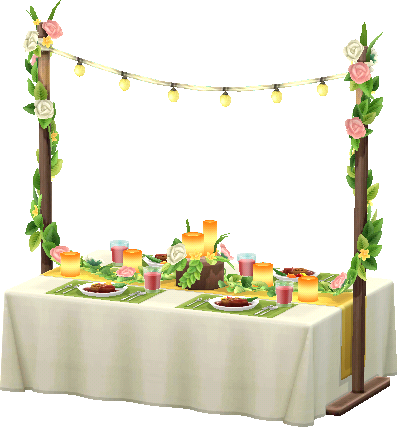 candlelit banquet table