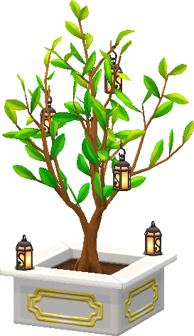 arbre avec lanternes