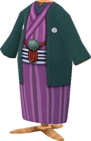 kimono con haori viola