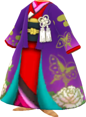 kimono nupcial morado