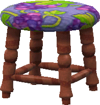 tabouret vignoble violet