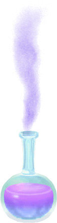 Lila-Zaubertrankflasche