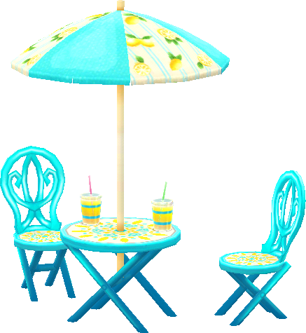mesa parasol limonada