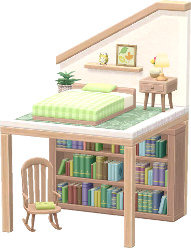 dormitorio y zona lectura