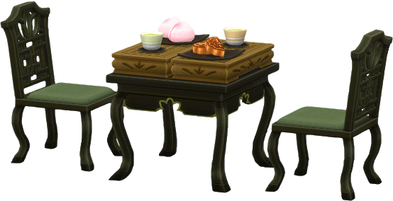 チャイナカフェのテーブルセット