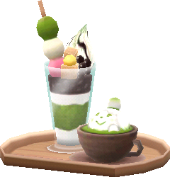 thé et mochi au matcha