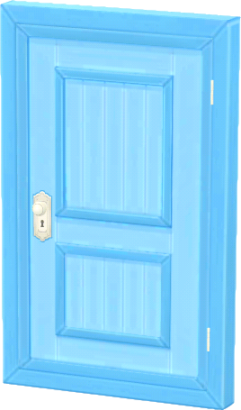 puerta misteriosa azul
