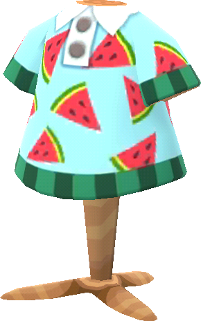 watermelon polo shirt
