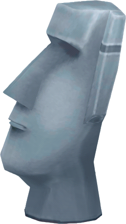 gray moai statue