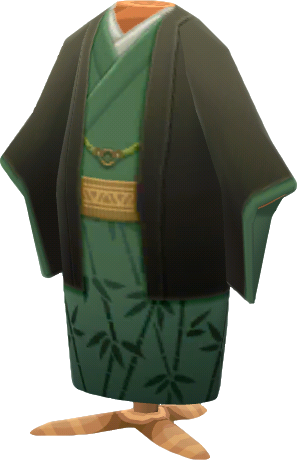 kimono et haori bambou
