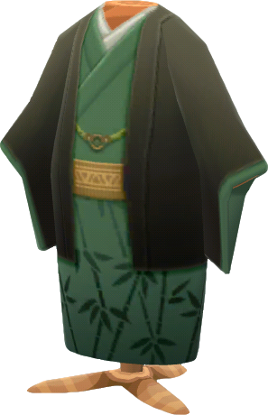 green-bamboo haori set