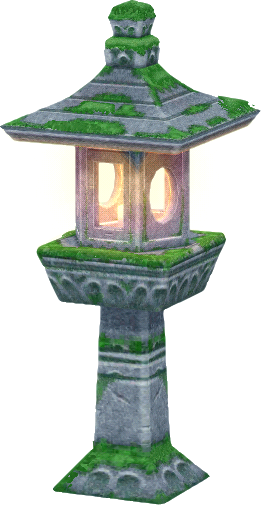 mossy stone lantern