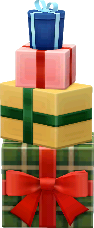 merry gift boxes stack
