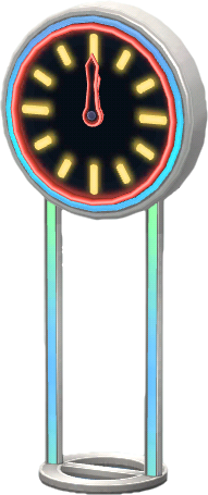 neon new year's clock