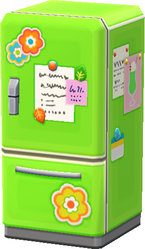 réfrigérateur vert fluo