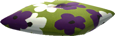 cuscino verde con fiori