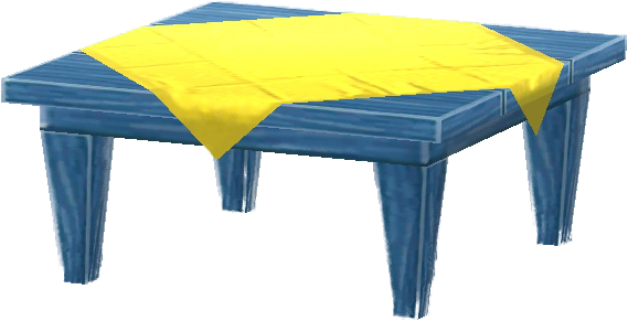 blue table
