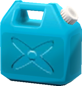 plastic canister (blue)