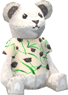 꽃무늬 티셔츠 하얀 곰인형