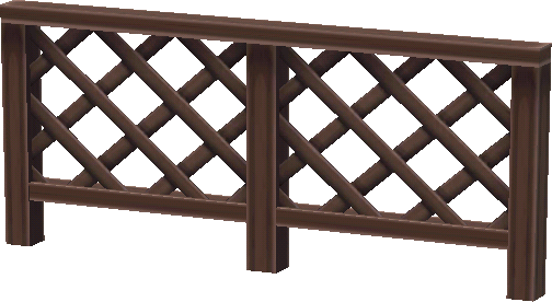 brown lattice fence