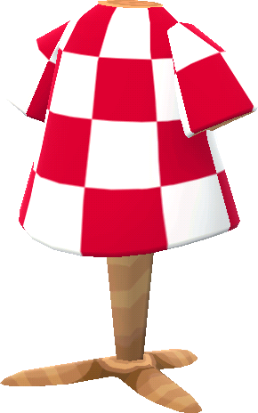 빨간 체스판무늬 옷