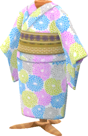 yukata à chrysanthèmes