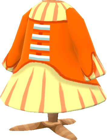 橘色馬甲連身裙