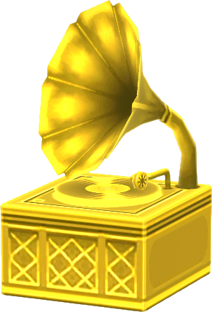 phonographe en or