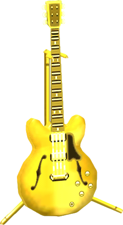 guitare jazz en or