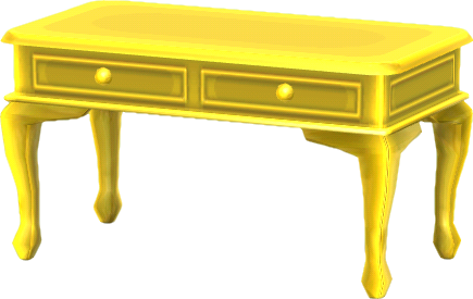 console à tiroirs en or