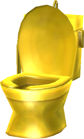 Gold-Toilette