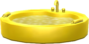bain à remous en or