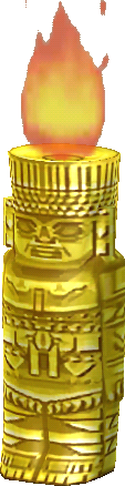 totem homme d'or