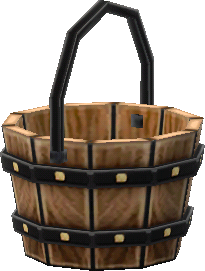 wooden bucket