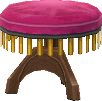 pink velvet stool
