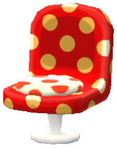 fauteuil pois rouge