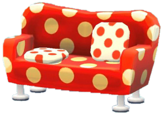 polka-dot sofa