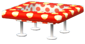 polka-dot table