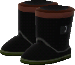 black rain boots