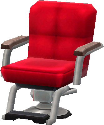 fauteuil coiff. rouge