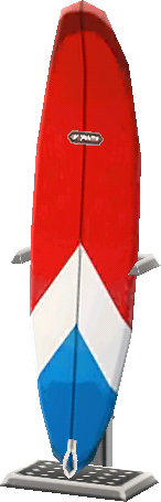 planche de surf rouge